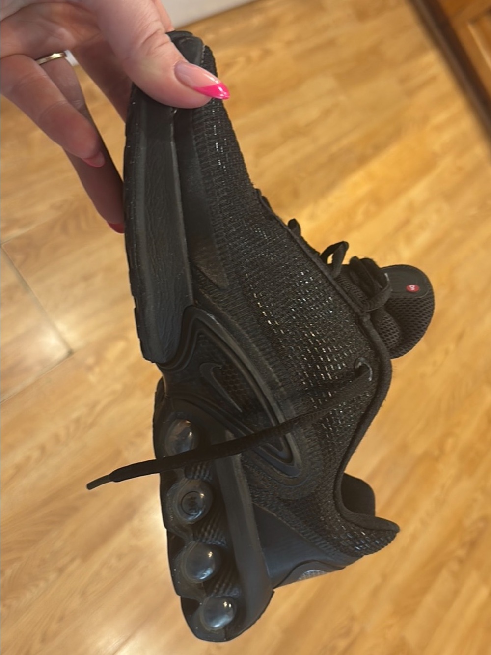 Nike Black Air-Cushion Running Sneakers